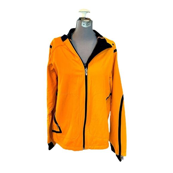 Vintage men’s Nike Zip-Up Waterproof Jacket Orange Size Large Fleece Lined - Picture 1 of 8